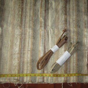 Tans and Gold Geometric Textured Upholstery Fabric ~ 2.9 metres